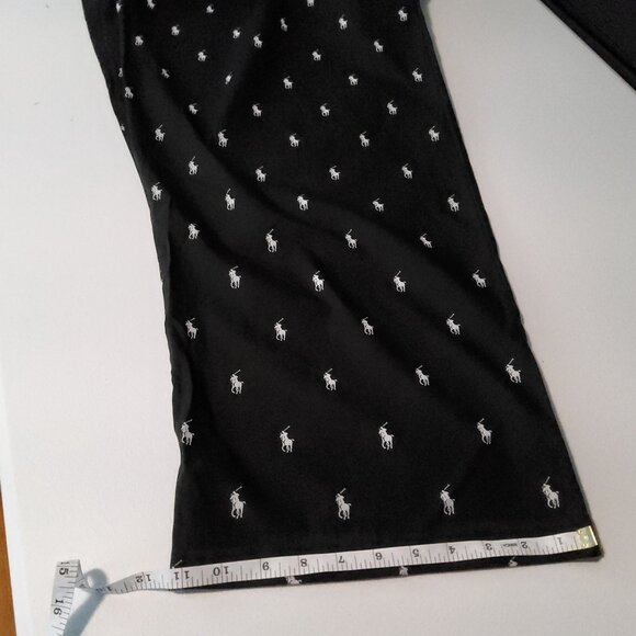 Polo Ralph Lauren womenPajama Pants Black With White Pony Print Size 4X 100% Cot - Picture 12 of 12